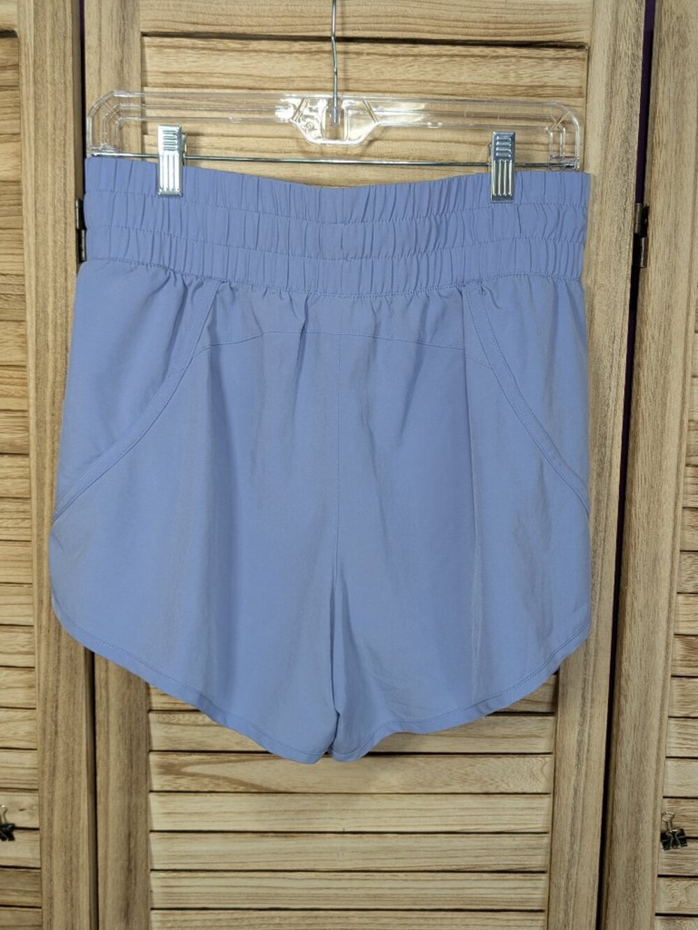 Avia Light Periwinkle Athletic Layered Shorts High Rise Size Medium 8/10 - Picture 5 of 8